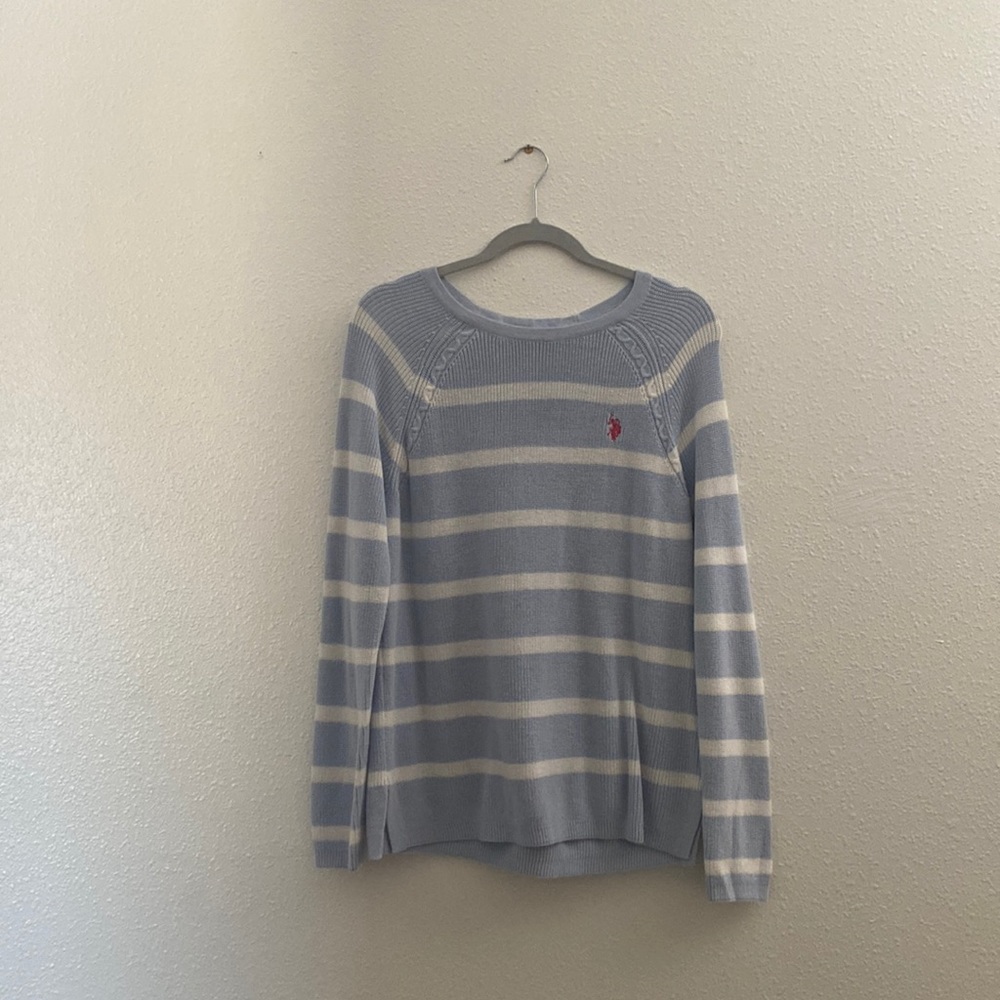 BRAND NEW blue striped polo